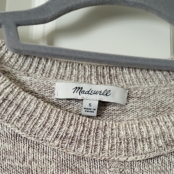 Madewell Heathered Short Sleeve Tie-Front Tee Womens Size Small - Picture 2 of 9